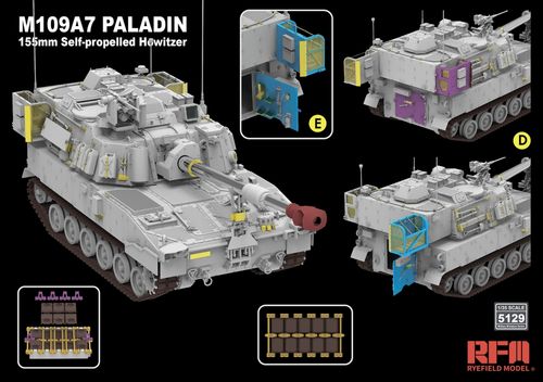 RFM 1:35 - M109A7 Paladin w/metal barrel & workable tracks