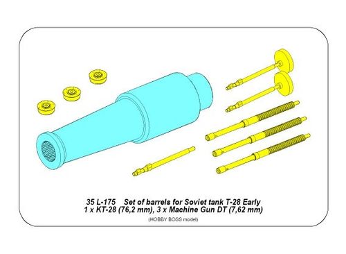 Set of barrels for Soviet tank T-28