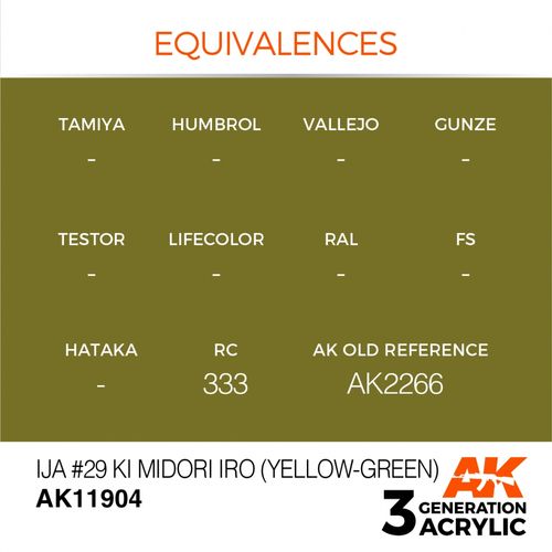 IJA #29 Ki Midori iro (Yellow-Green)