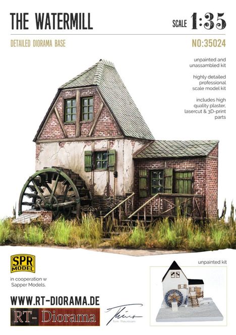 Main Image RT-Diorama 35024 Diorama Base: Watermill (1:35)