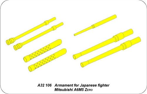 Armament for Mitsubishi A6M5 Zero - Aber Models
