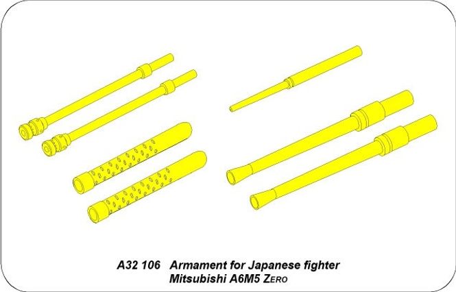 Hovedbilde Armament for Mitsubishi A6M5 Zero - Aber Models