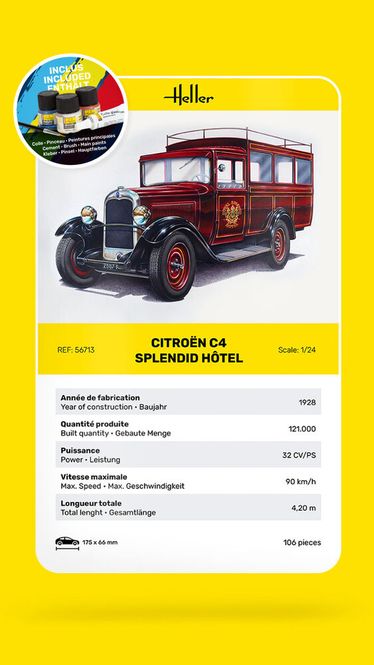 Hovedbilde Heller 1:24 - Citroën C4 Splendid Hôtel - Starter ...