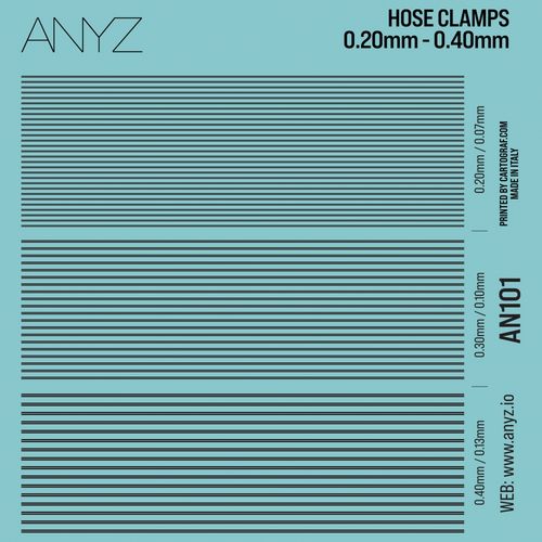 ANYZ HOSE CLAMPS 0.20mm - 0.40mm