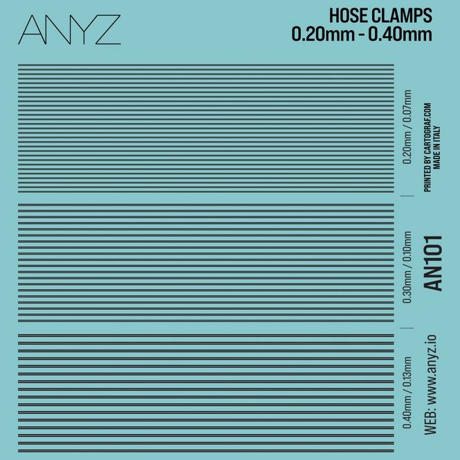 Hovedbilde ANYZ HOSE CLAMPS 0.20mm - 0.40mm