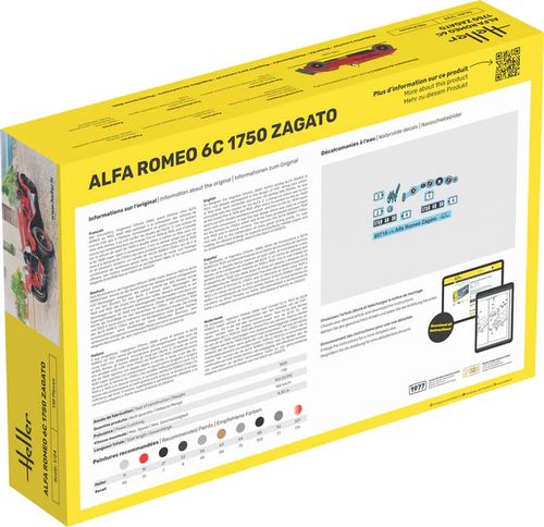 Heller 1:24 - Alfa Romeo 1750cc Zagato Starter Kit 56715 
