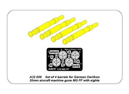 4 barrels for MG FF - Aber Models