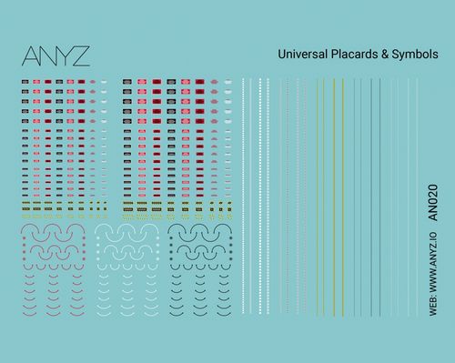 ANYZ Universal Placards & Symbols (Scale Independent)