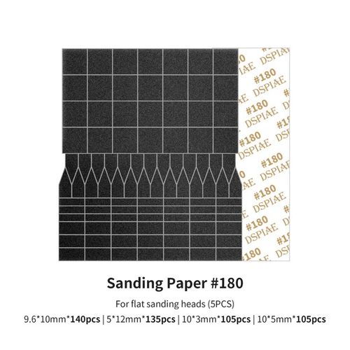 DSPIAE Sanding Paper for Flat Reciprocating Sanding Head #180