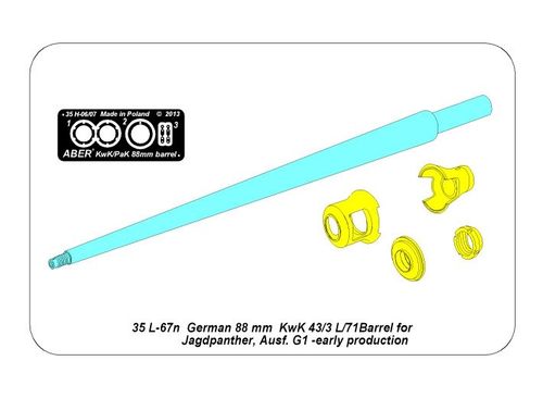 Germ.88.mm Pak 43/3 L/71 Barrel for Jagdpanther Ausf.G1 early