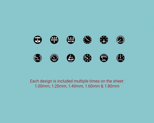 ANYZ Universal cockpit dials 1.00 mm - 1.80mm