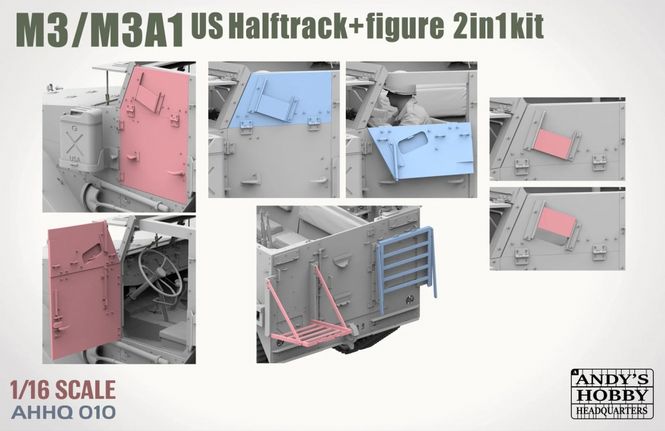 Hovedbilde AHHQ/Takom 1:16 - M3 / M3A1 U.S. Halftrack 2 in 1